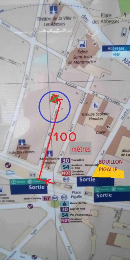 Studio Pigalle De 25 M2 - 2 Lits Simples Type Gigogne Pour 2 Personnes - Coeur Touristique De Paris - 2 Minutes De La Station Metro Pigalle ,Petit Train Vers La Butte Montmartre-Cabarets Moulin Rouge,Chez Michou-Restaurants Bouillon Pigalle,Berliner Eksteriør billede